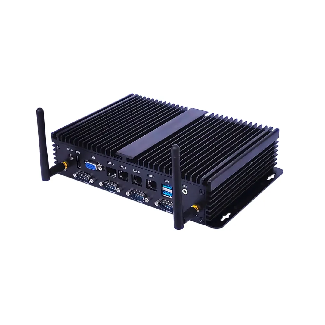 CPU: Core I3 8th GEN RAM/SSD/4*LAN/6COM RS232/4USB*3.0/4USB *2.0/ HDMI/VGA/WIFI/ Black Color