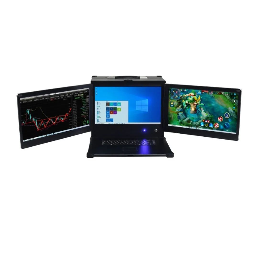 Ruggedized trifold computer offers three 18.5 1920 x 1080 resolution LCD displays