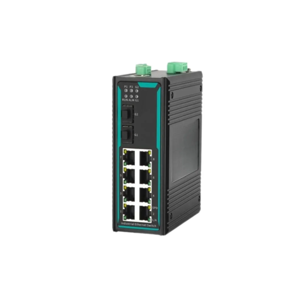 10-Port Layer 2 Gigabit Managed DIN Rail Industrial Ethernet Switch