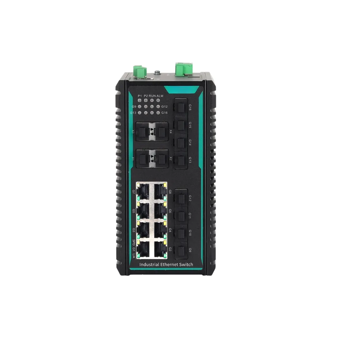 20-Port 10G DIN-Rail Layer 3 Industrial Ethernet Switch