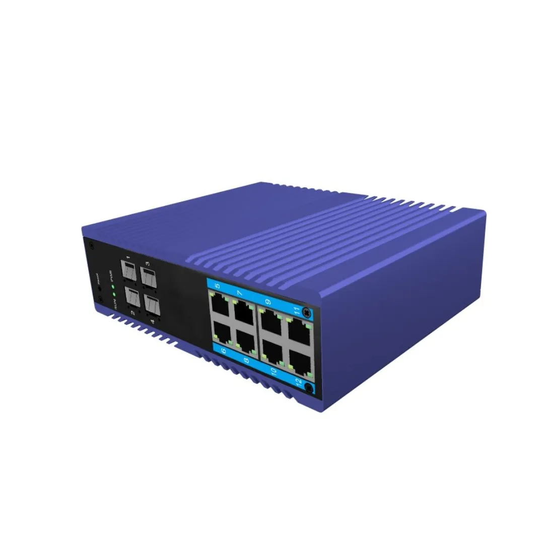 12-port 10/100M/1000M L2+ Managed Industrial PoE Ethernet Switch